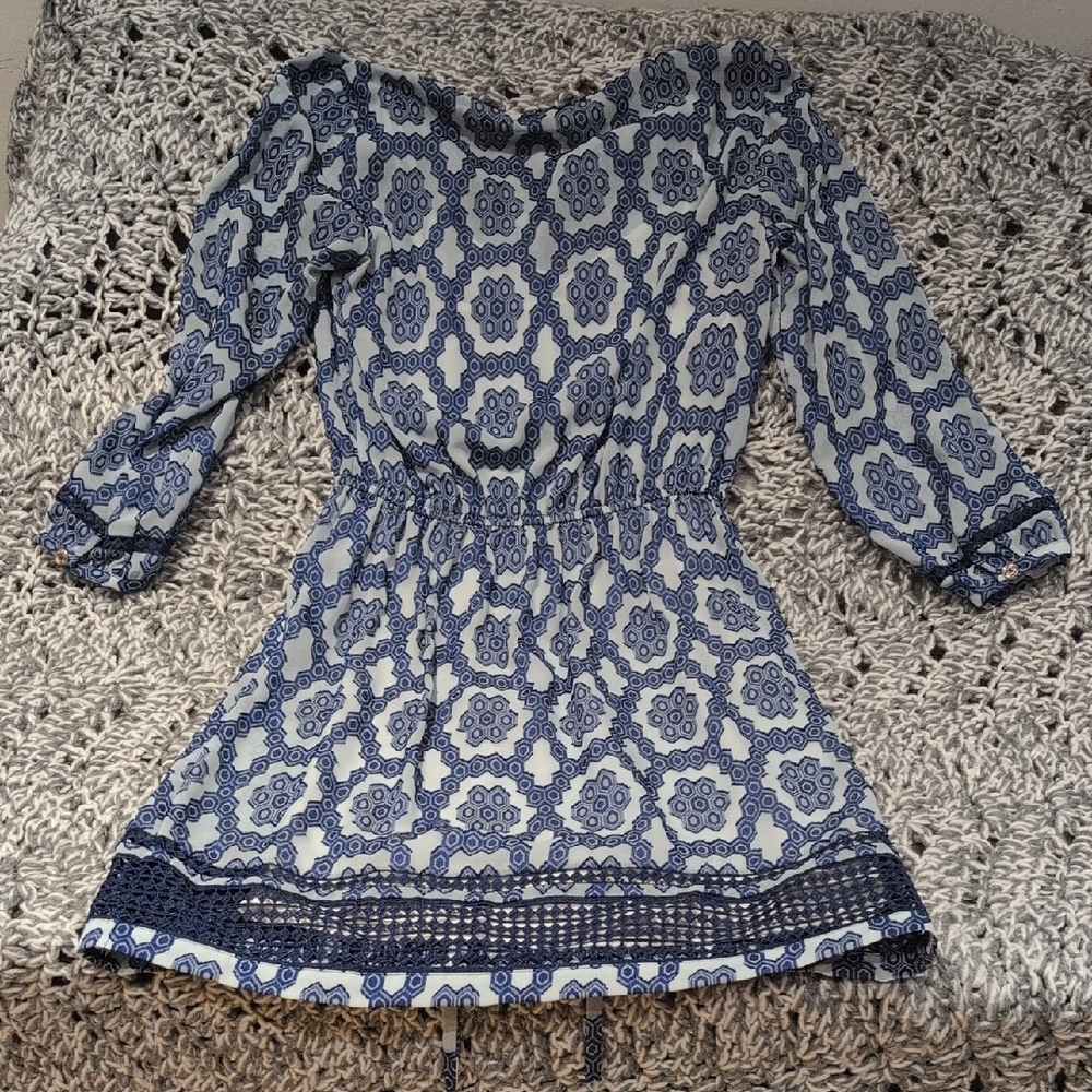 Tommy Hilfiger Blue & Ivory Porcelain Print Dress✨Coastal - Picture 8 of 11